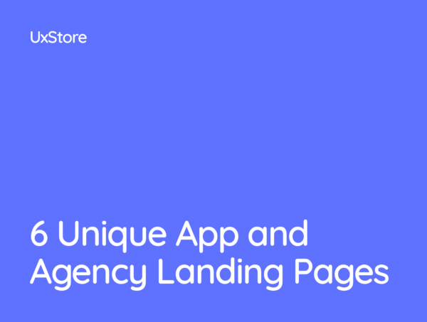 素材库下午茶：6个独特的应用程序和代理商网站着陆页设计模板[Fig]