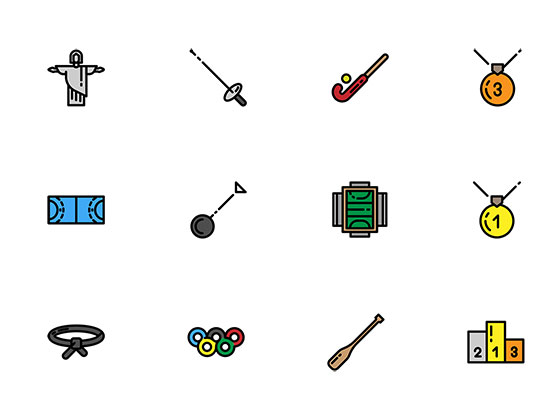 40 枚奥运会元素图标素材之家精选sketch素材