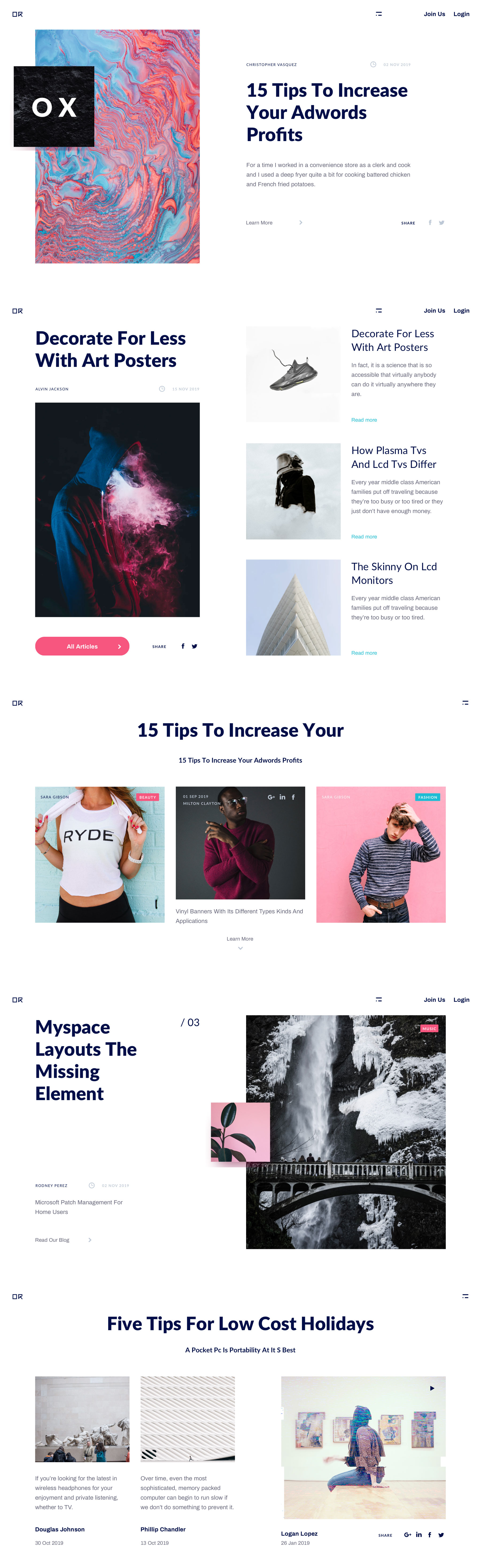 Organix 网页博客界面