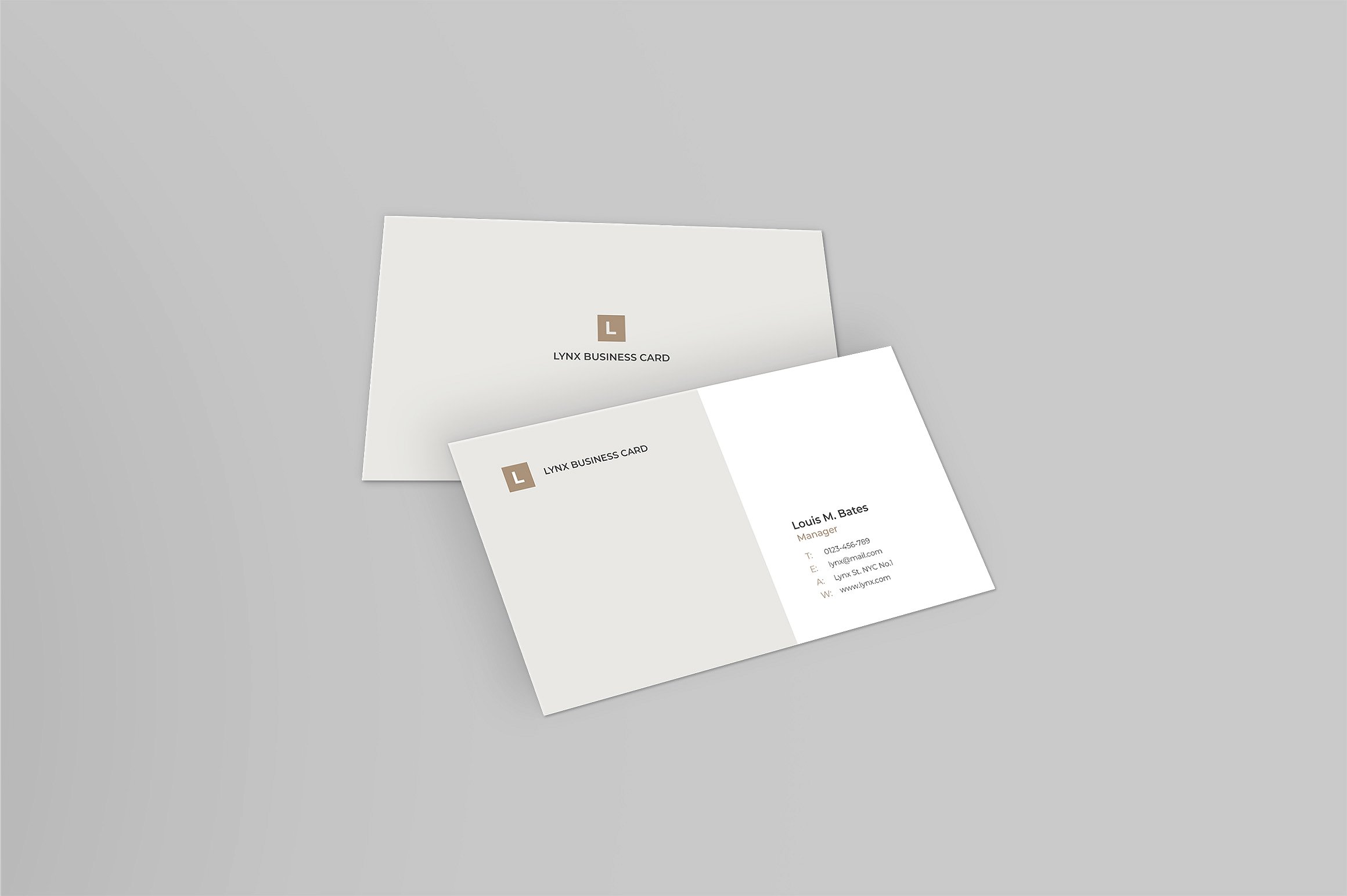 Lynx–优雅、简单、令人印象深刻的名片模板下载[psd,indd]插图(3)