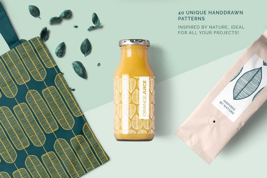 春天森林无缝图案纹理 Spring Forest Seamless Patterns插图(1)