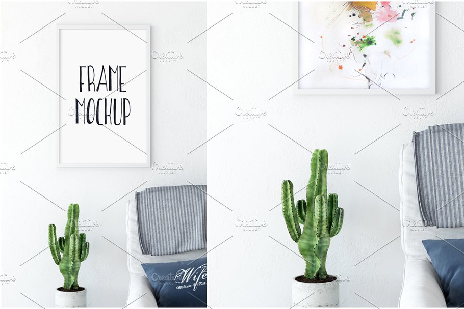 超级相框画框展示样机包 Interior Frame Mockup Bundle Vol 1插图(5)