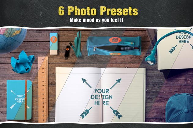 开学季巨无霸广告图场景模板 Back To School Mockup & Hero Image Scene Generator插图(2)