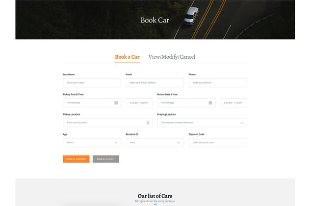 租车平台网站设计PSD模板 Car Rental – Creative eCommerce Photoshop Template插图(3)