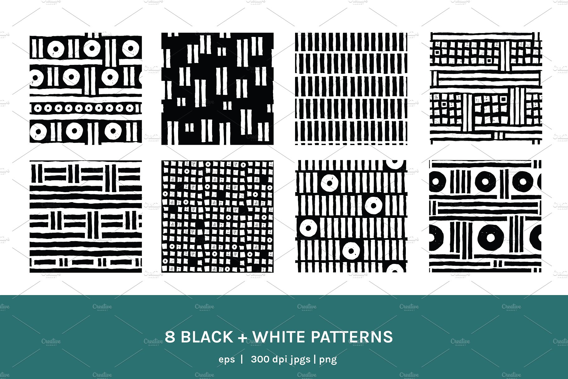 手绘几何图案无缝纹理 Geometric Rhythm | Boards + Patterns插图(7)