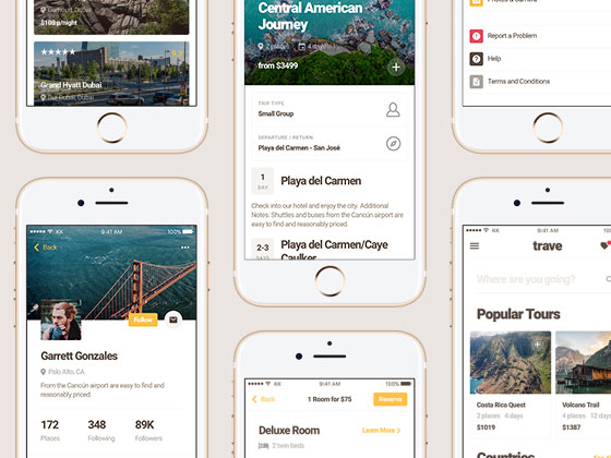 Trave 界面包素材之家精选sketch素材
