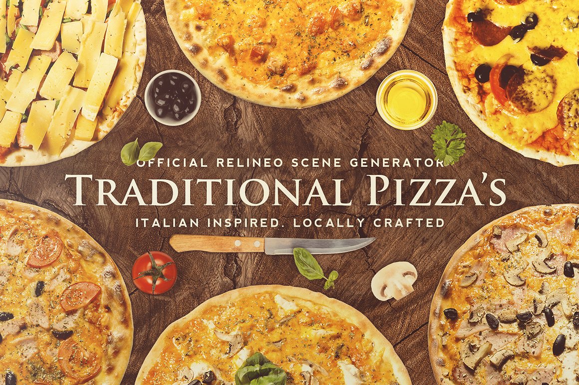 Italian Restaurant Scene Generator时尚高端的意大利餐厅场景生成器下载[psd]插图(1)