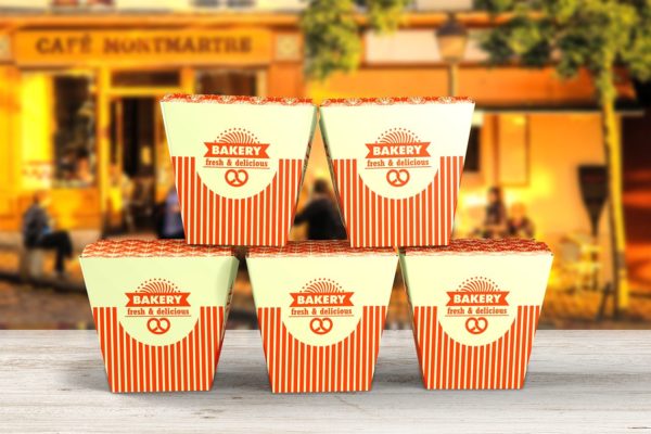 甜食点心食品包装样机v3 Food Box mockups vol.3