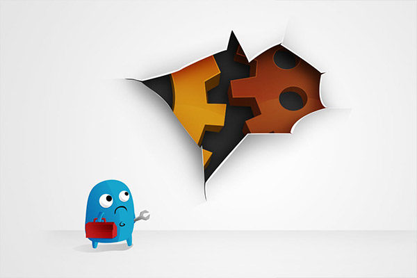 正在建设中和可爱404页面设计模板