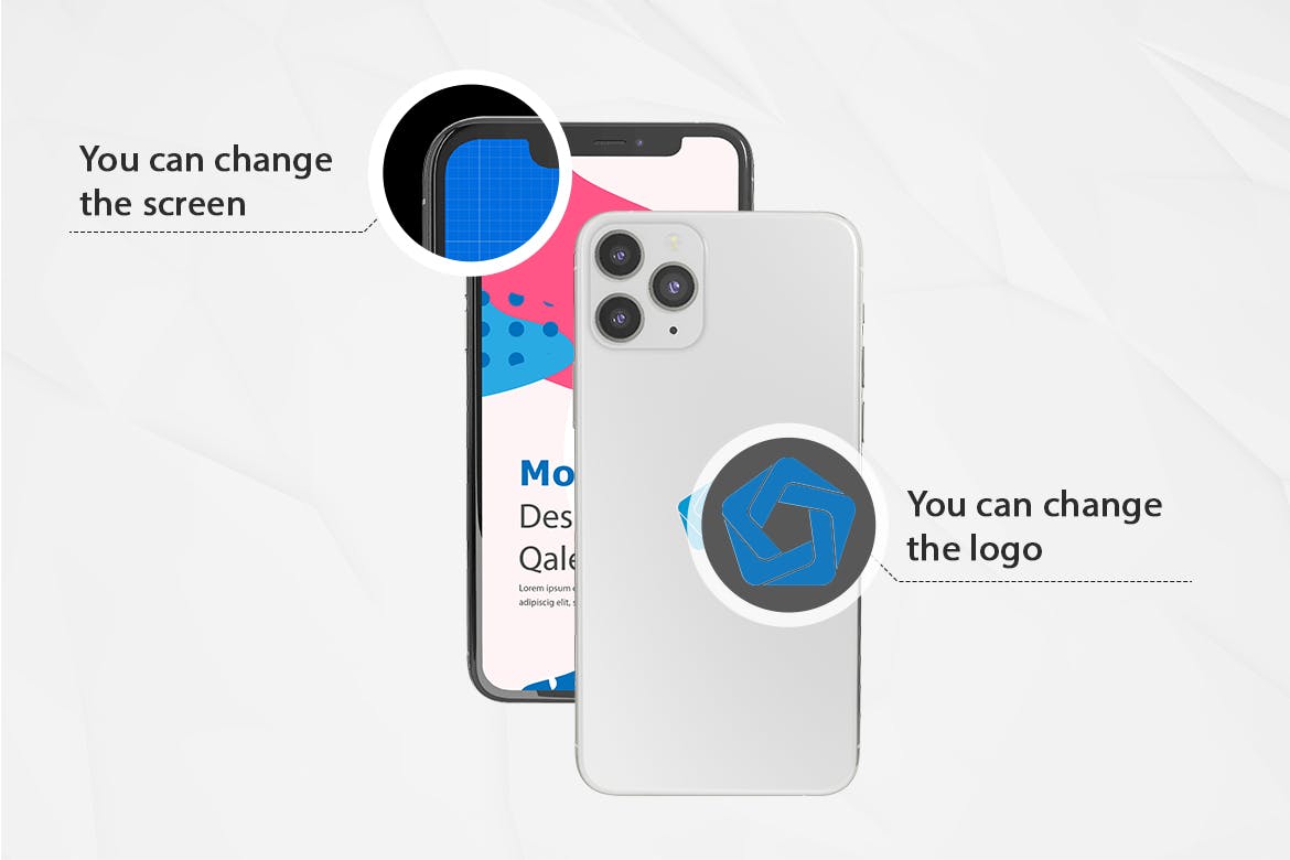 多角度全方位视觉iPhone 11手机样机模板 iPhone 11 Kit插图(1)