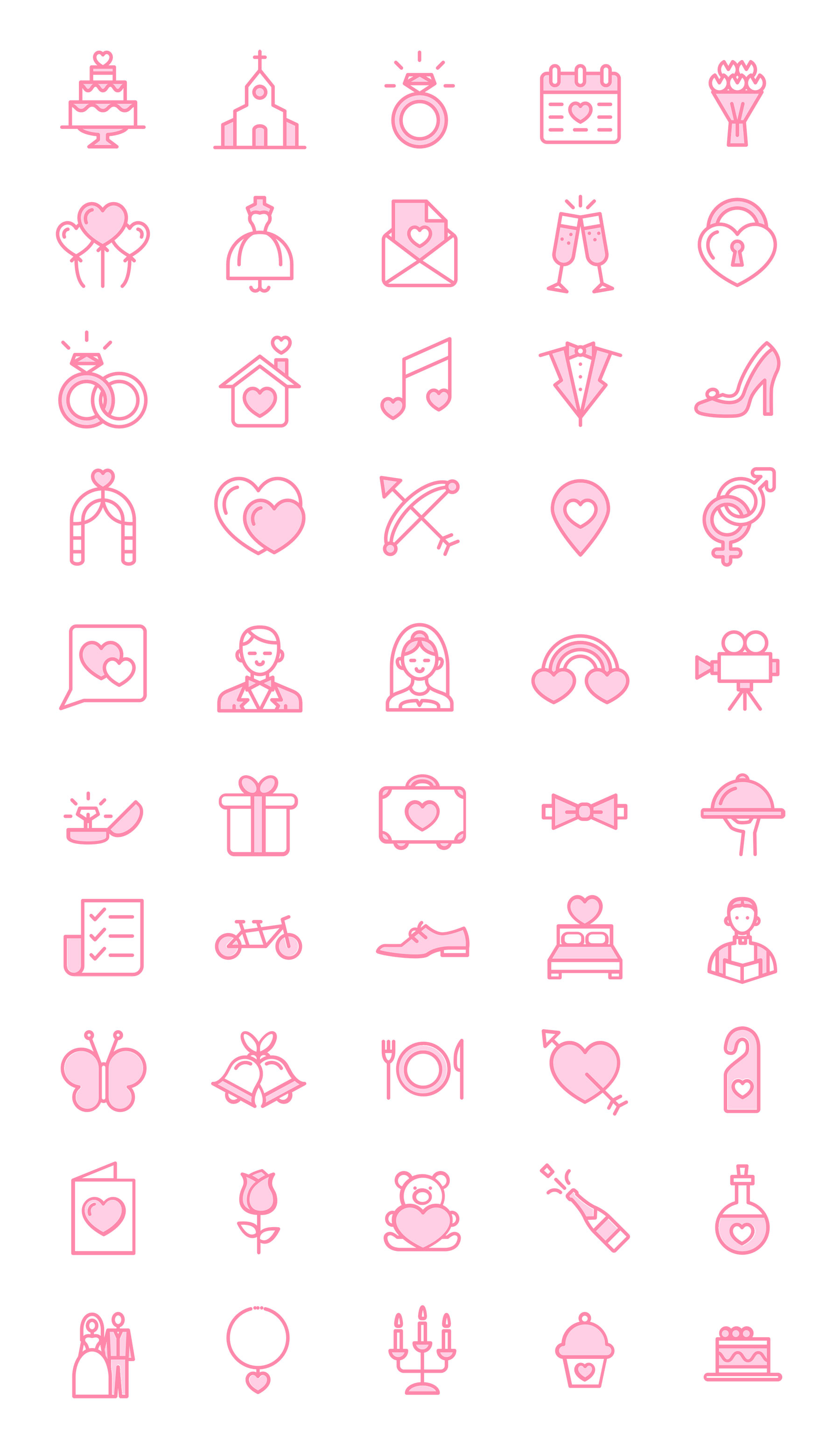 Love & Wedding Icon Set