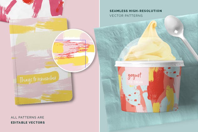 多彩液体飞溅图案纹理素材 Color Splash Patterns插图(2)