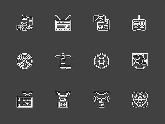 30 枚无人机元素图标素材之家精选sketch素材