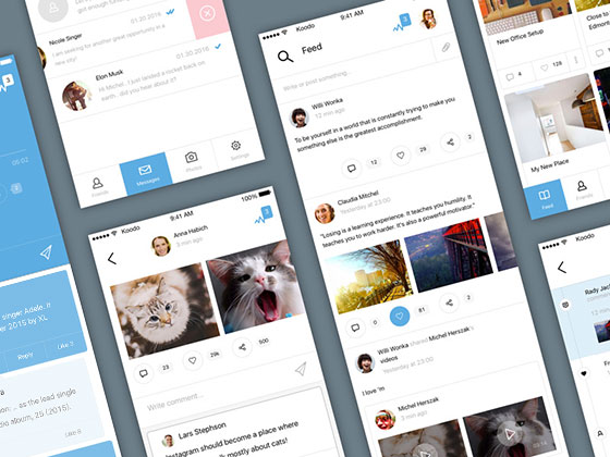 社交应用界面包素材之家精选sketch素材