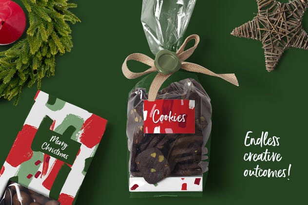 圣诞节节日氛围多彩液体飞溅图案素材 Color Splash Patterns – Christmas Edition插图(4)