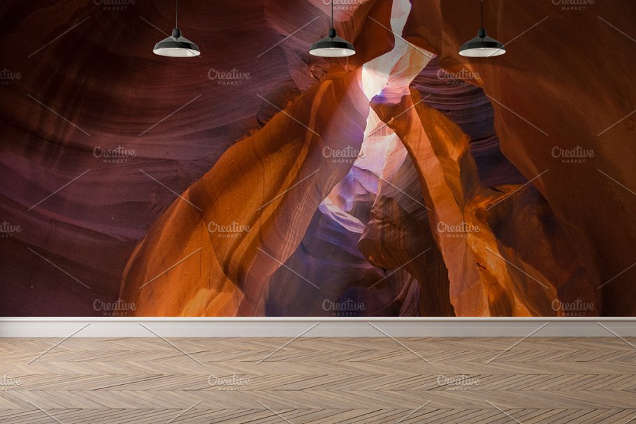 10款室内灯光墙纸墙艺术品场景样机 10 x Simple Interior Backgrounds 01插图(4)