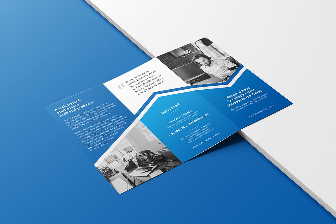 多行业通用三折页宣传单设计模板 Trifold Brochure 017插图(2)