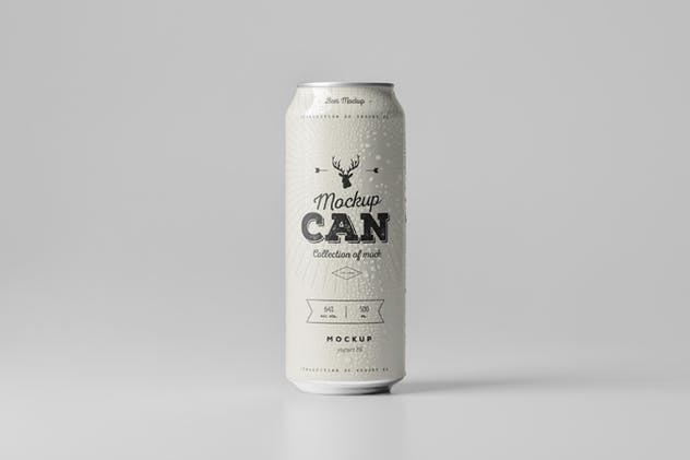 啤酒饮料罐头外观样机模板04 Can Mock-up 4插图(1)