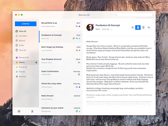Sparrow Yosemite素材之家精选sketch素材
