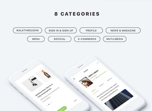 简约大方 APP UI 套件 Zade Mobile App UI KIT [for Adobe XD &amp; Sketch]