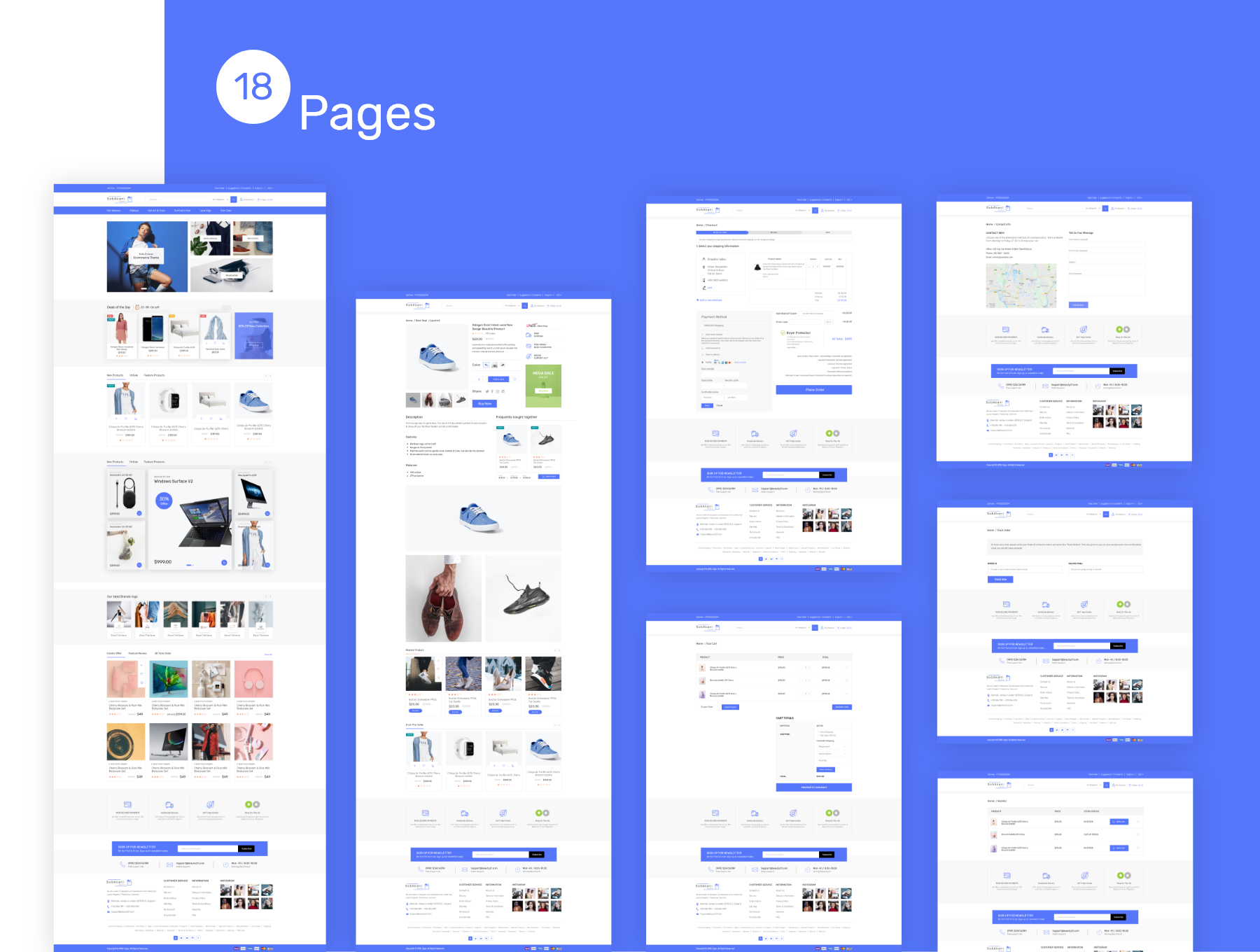素材库下午茶：时尚实用的电商网页 UI KIT 套装模板下载 [XD]插图(3)