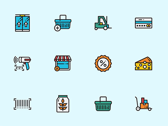 50 枚超市元素图标素材之家精选sketch素材