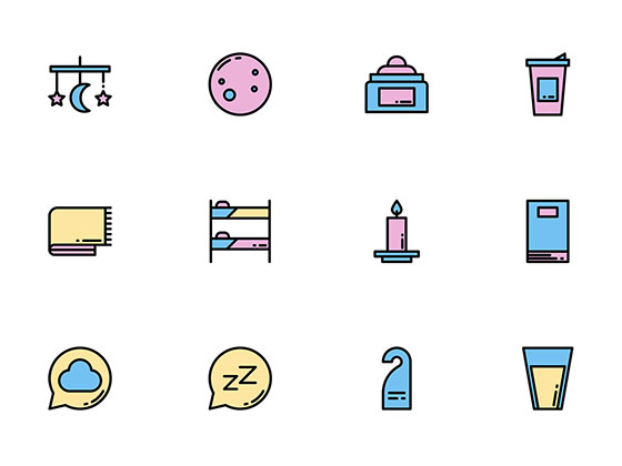 50 枚睡眠时间图标素材之家精选sketch素材