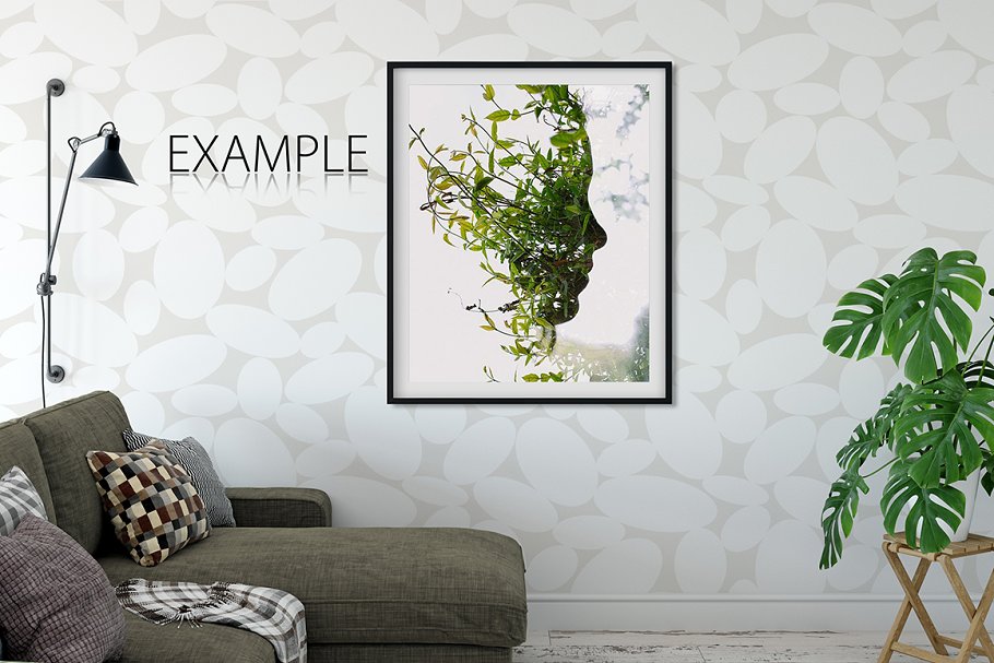 家居室内墙纸&相框画框样机模板 Interior Wall & Frames Mockup – 4插图(30)