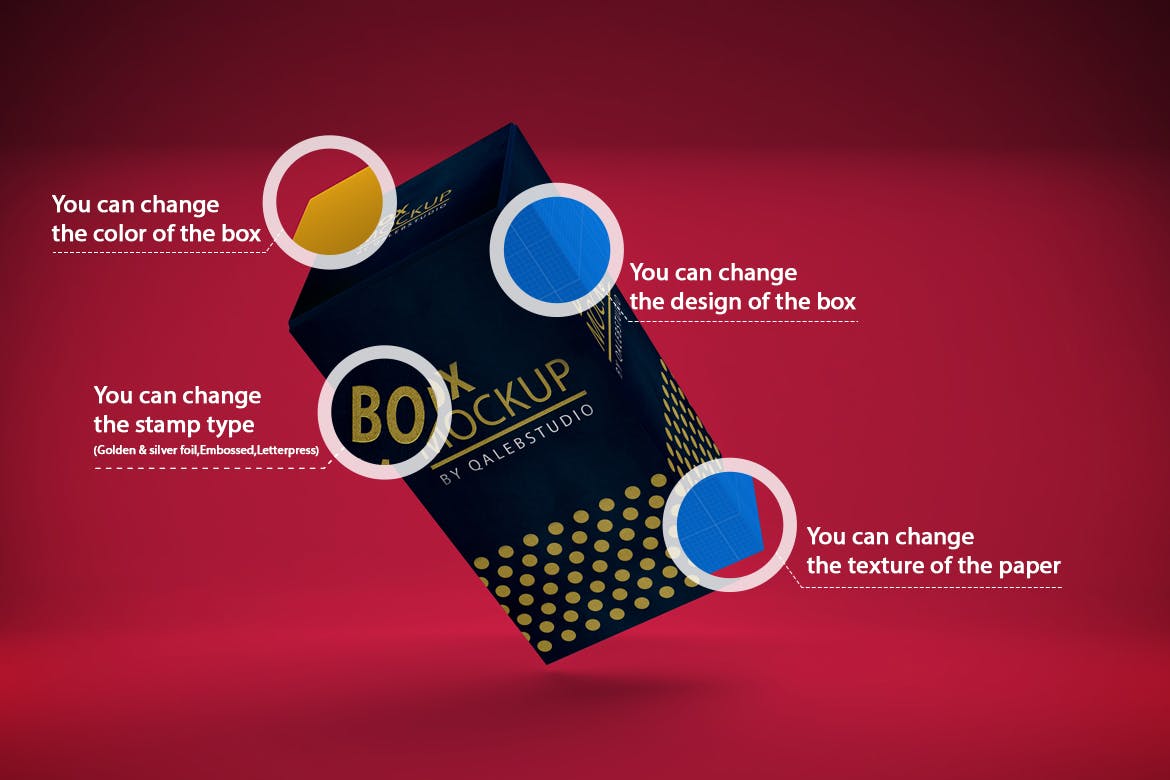 长方体高端产品包装盒外观设计样机模板 Rectangle Box插图(1)