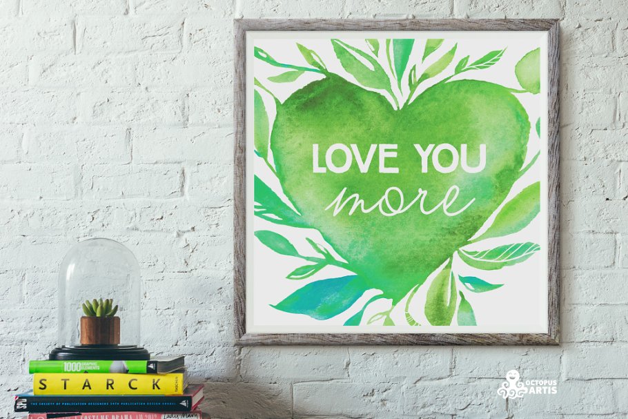 水彩花卉背景剪贴画 Floral Watercolor Backgrounds插图(5)