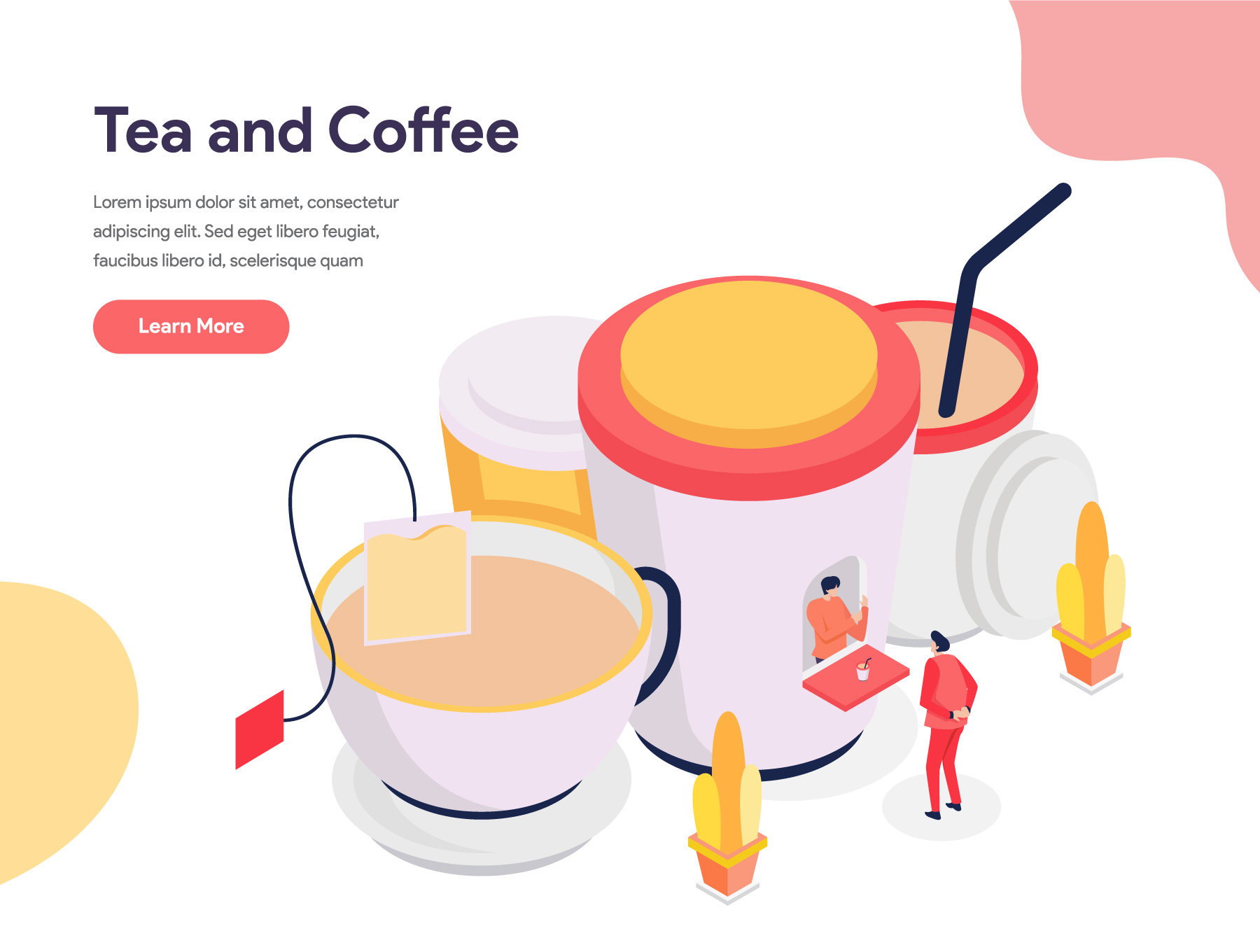 素材库下午茶：2.5D办公室概念矢量插画素材下载[Ai]插图(3)