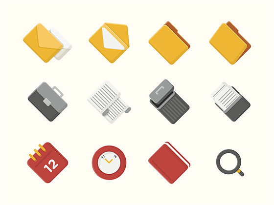 办公扁平图标素材之家精选sketch素材