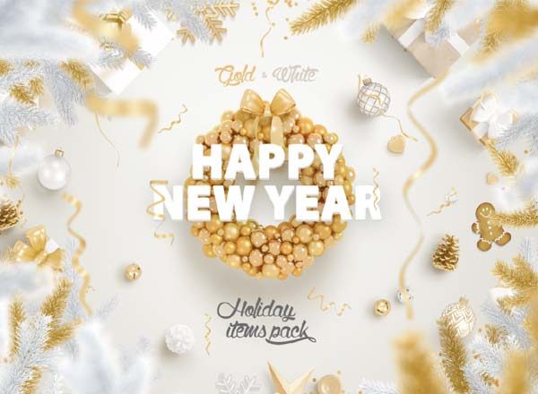 素材库下午茶：精品圣诞新年素材合集下载[PSD]