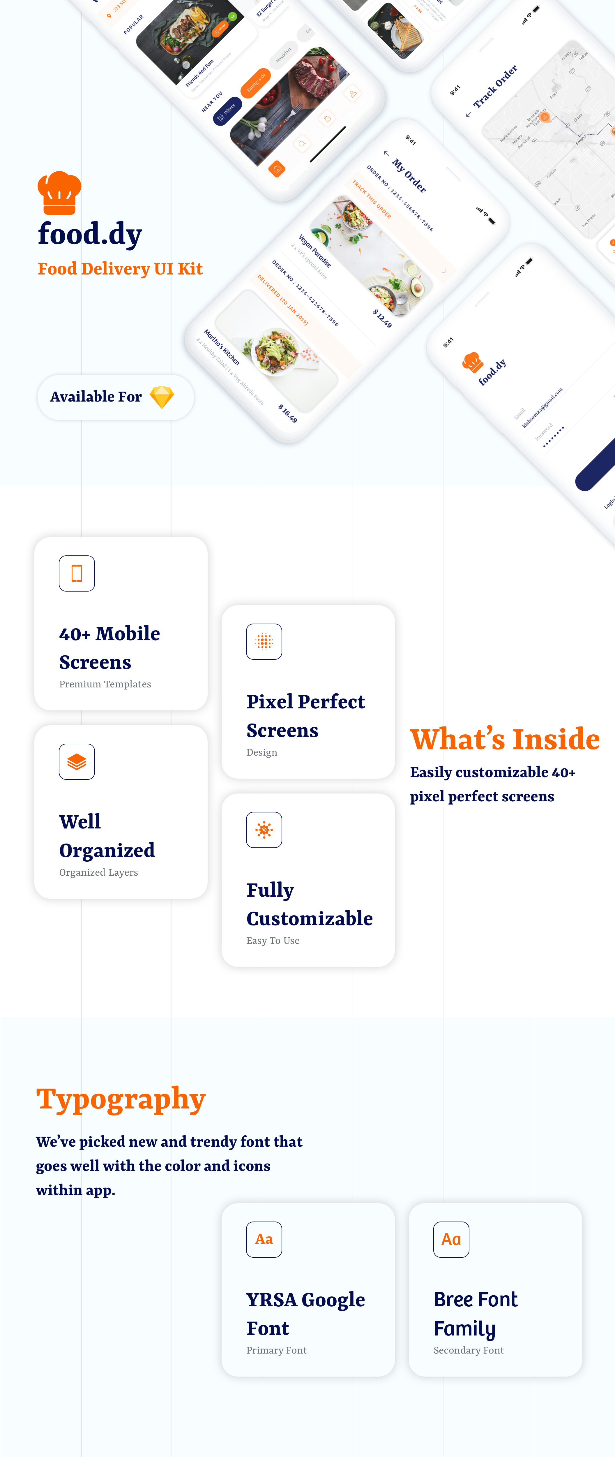 素材库下午茶：食品配送/送餐主题App  iOS UI设计素材库精选套件[Sketch]插图