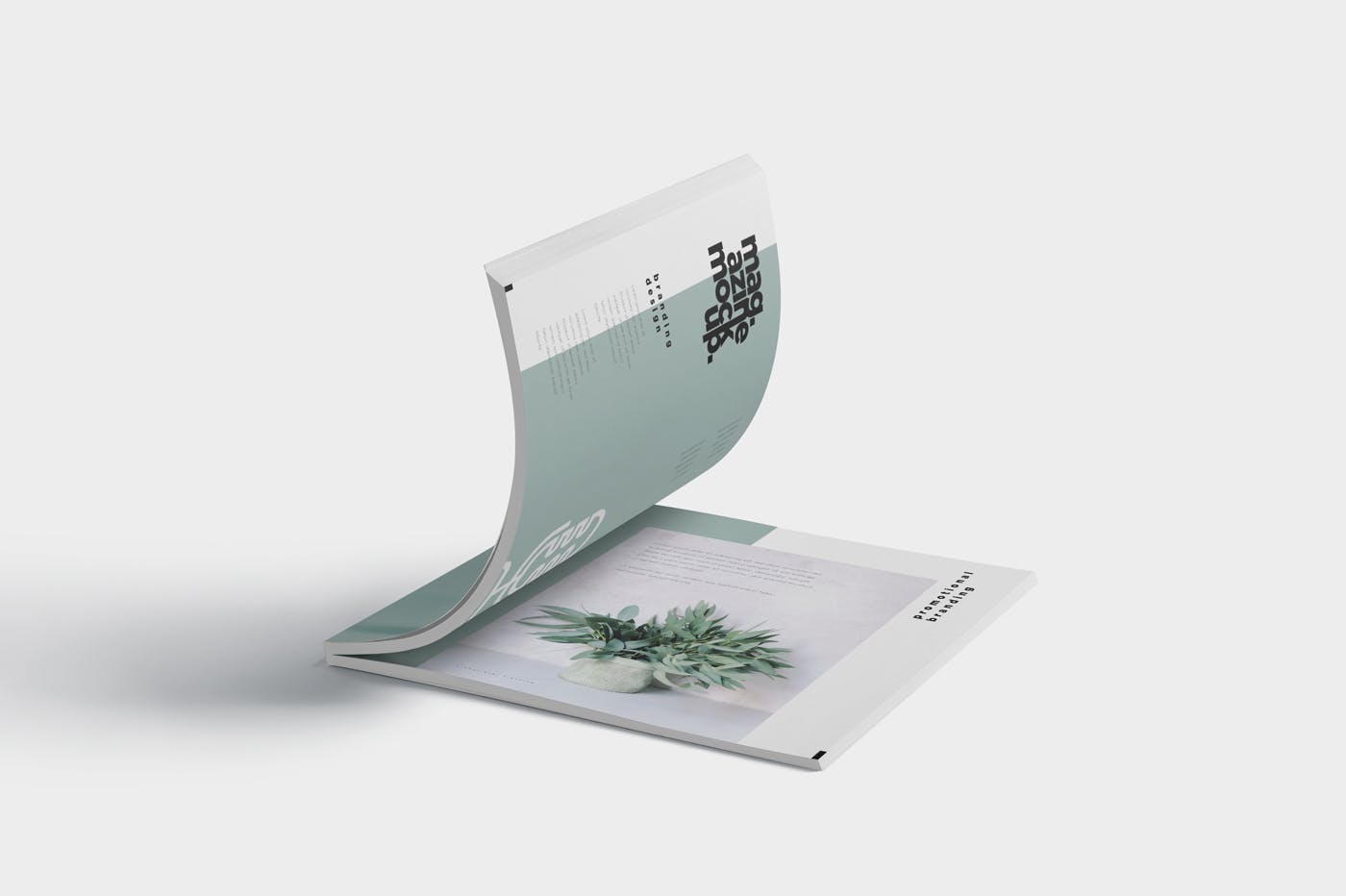 杂志设计开合状态样机模板 Open and Close Magazine Mockups插图(4)