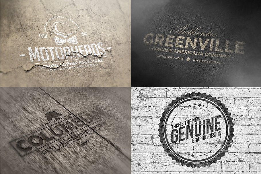 复古怀旧风格Logo样机 Vintage Logo Mock-ups插图(2)