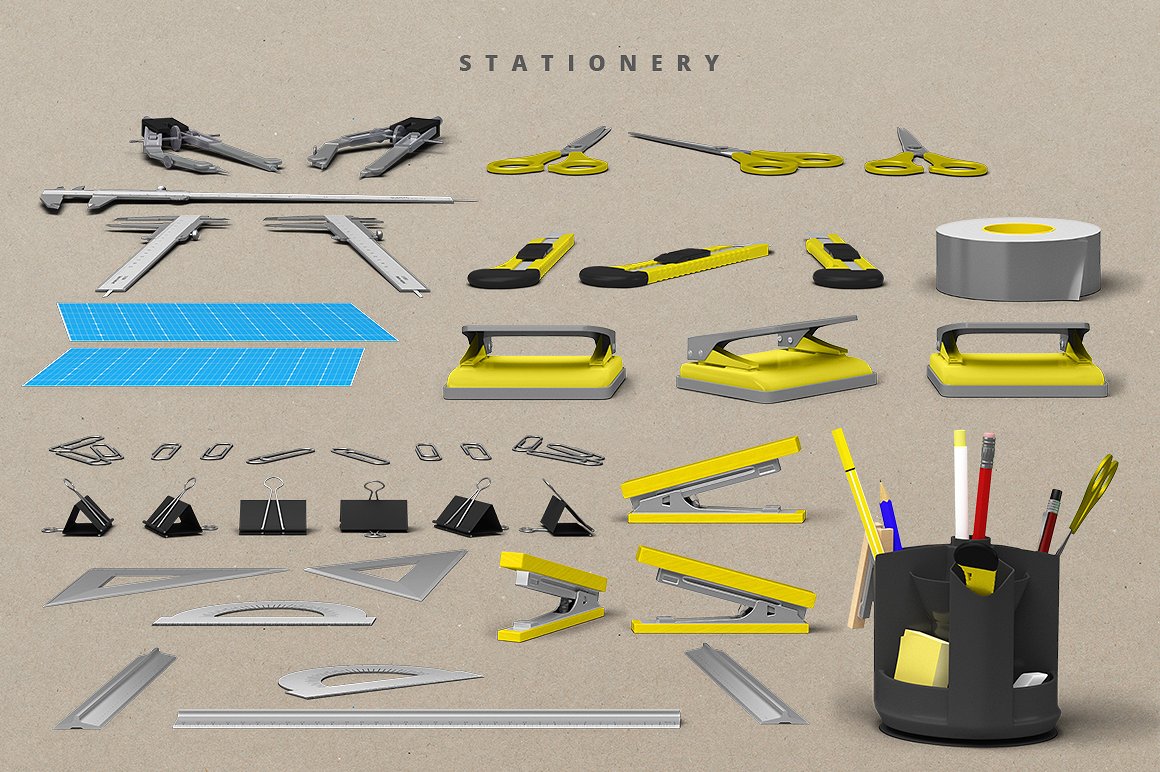 100+ 4K高分辨率的办公用品展示样机下载[psd,jpg]插图(4)