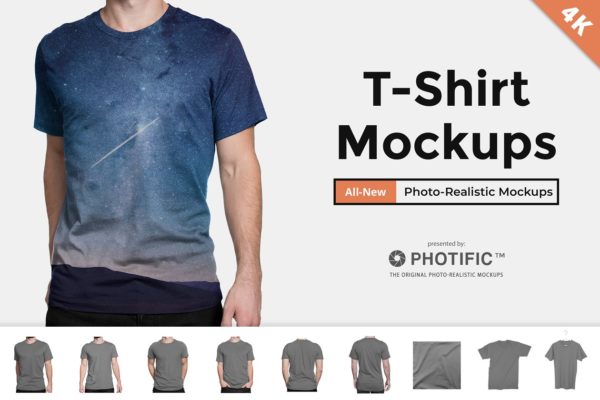 男士T恤样机模板 T-Shirt – Apparel Mockups
