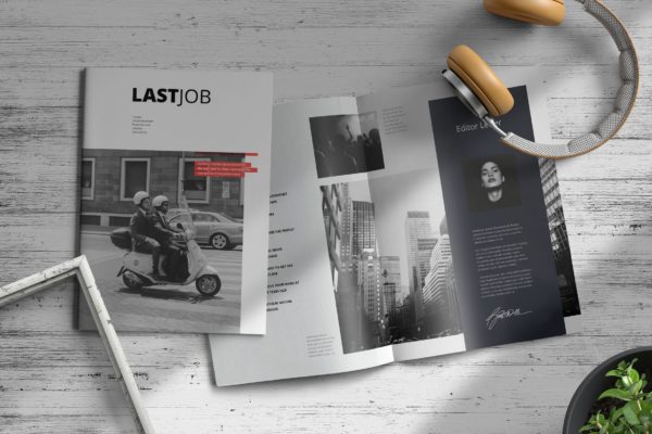 职场/人力资源主题素材库精选杂志排版设计模板 Lastjob | Magazine Template