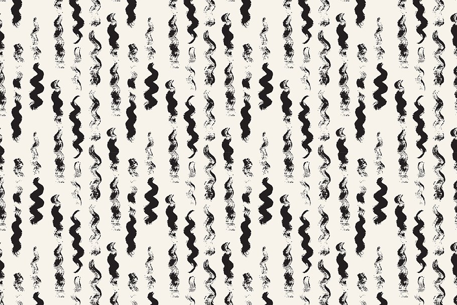手绘画笔图案无缝纹理 Painted Seamless Patterns Set 2插图(2)