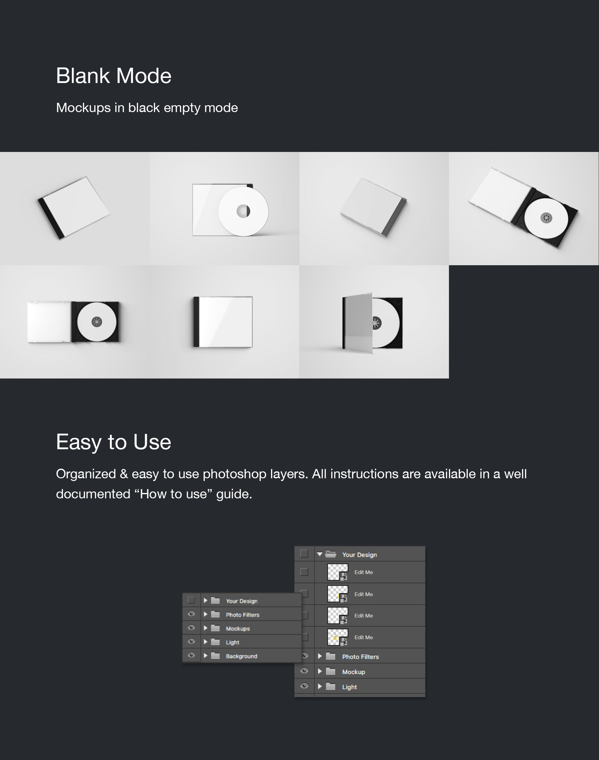 CD盒包装盒外观设计效果图样机PSD模板 CD Jewel Case Mockup – Photoshop .PSD插图(10)