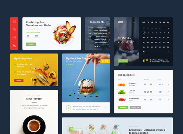 饮食主题UI套件 Food and Drink UI Kit