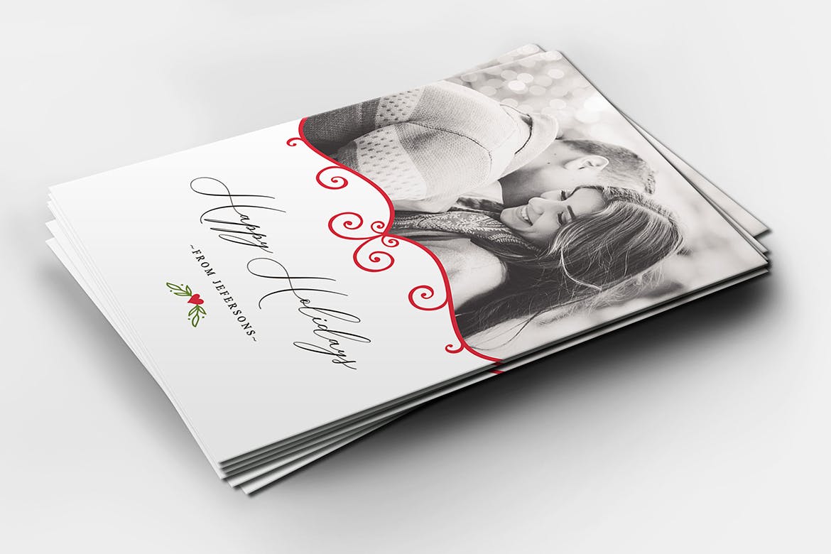 圣诞节主题照片贺卡设计模板 Christmas Photo Card插图(5)