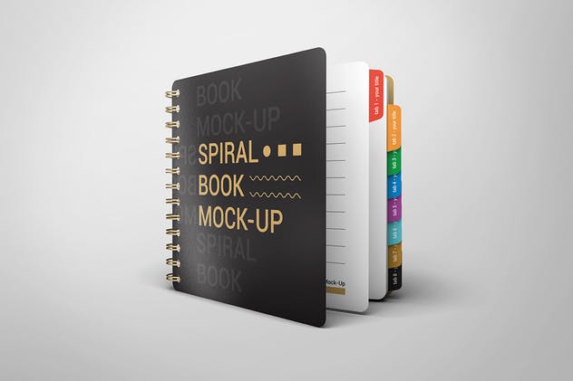 螺旋记事本设计样机素材库精选模板 Spiral Book Mock-Up插图(2)
