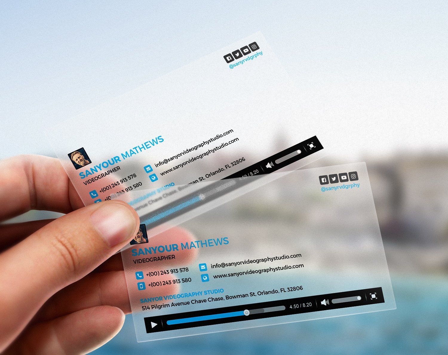 20个不同风格的适合高端摄影师的名片设计卡片邀请函设计模板插图(4)