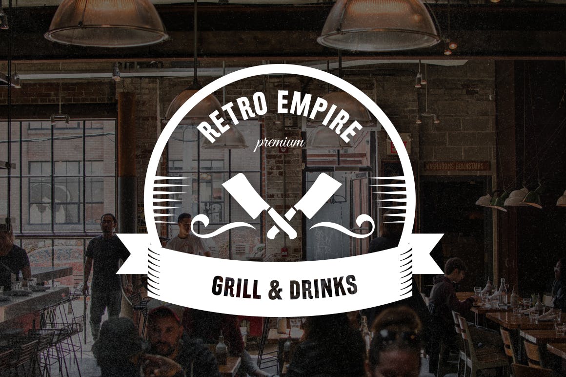 12款复古风格Logo＆徽章设计模板v02 12 Vintage Logos & Badges V2插图(9)