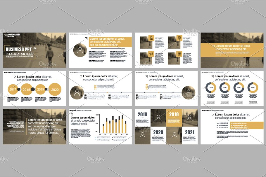 工作汇报数据统计 PPT 模板 Powerpoint Presentation Templates插图(4)