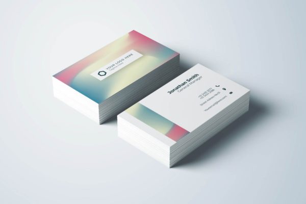 幻彩色企业素材库精选名片模板v5 Business Card Template v5