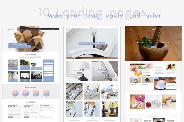 专业的Web用户界面工具包[260+UI组件] 4ocal Web UI Kit for Photoshop插图(15)