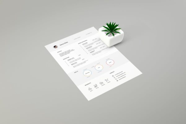 简历设计预览样机模板 Resume Mockups and Template
